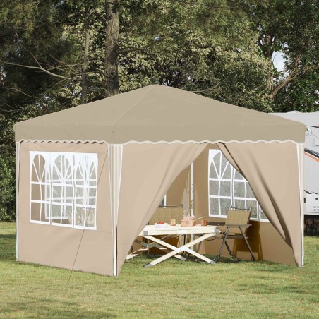 Tente de fête pop-up 288 x 288 x 245 cm Crème Tissu Oxford 629401629401