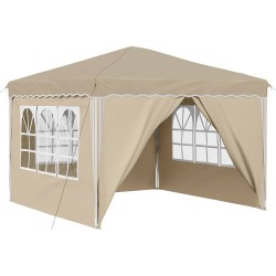Tente de fête pop-up 288 x 288 x 245 cm Crème Tissu Oxford 629401629401