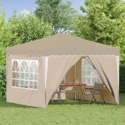 Tente de fête pop-up 288 x 288 x 245 cm Crème Tissu Oxford 629401629401