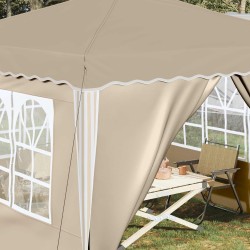 Tente de fête pop-up 288 x 288 x 245 cm Crème Tissu Oxford 629401629401