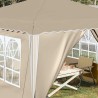 Tente de fête pop-up 288 x 288 x 245 cm Crème Tissu Oxford 629401629401