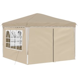 Tente de fête pop-up 288 x 288 x 245 cm Crème Tissu Oxford 629401629401