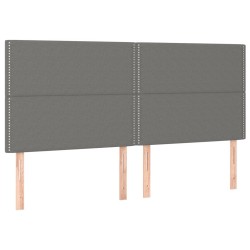 Tête de lit à LED Gris foncé 180x5x118/128 cm Tissu 629413629413