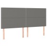 Tête de lit à LED Gris foncé 180x5x118/128 cm Tissu 629413629413