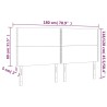 Tête de lit à LED Gris foncé 180x5x118/128 cm Tissu 629413629413