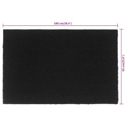 Tapis de porte noir 65x100 cm fibre de coco touffeté 629419629419