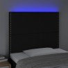 Tête de lit à LED Noir 100x5x118/128 cm Tissu 629421629421
