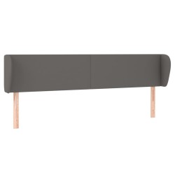 Tête de lit avec oreilles Gris 203x23x78/88 cm Similicuir 629423629423