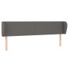 Tête de lit avec oreilles Gris 203x23x78/88 cm Similicuir 629423629423