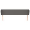 Tête de lit avec oreilles Gris 203x23x78/88 cm Similicuir 629423629423