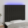 Tête de lit à LED Noir 90x5x118/128 cm Tissu 629429629429