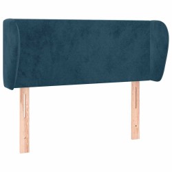 Tête de lit avec oreilles Bleu foncé 103x23x78/88 cm Velours 629430629430