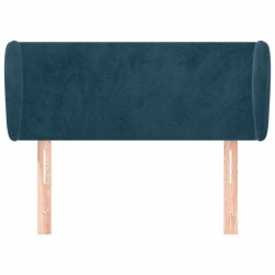Tête de lit avec oreilles Bleu foncé 103x23x78/88 cm Velours 629430629430