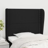 Tête de lit avec oreilles Noir 103x23x118/128 cm Tissu 629436629436