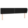 Tête de lit avec oreilles Noir 203x23x78/88 cm Tissu 629438629438