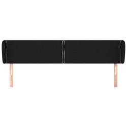 Tête de lit avec oreilles Noir 203x23x78/88 cm Tissu 629438629438