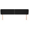 Tête de lit avec oreilles Noir 203x23x78/88 cm Tissu 629438629438