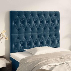Tête de lit Bleu foncé 100x7x118/128 cm Velours 629440629440