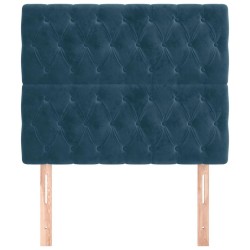 Tête de lit Bleu foncé 100x7x118/128 cm Velours 629440629440