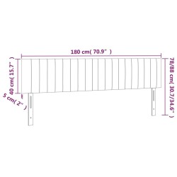 Tête de lit à LED Noir 180x5x78/88 cm Tissu 629441629441