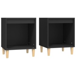 Tables de chevet 2 pcs Noir 40x35x50 cm 629444629444