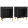 Tables de chevet 2 pcs Noir 40x35x50 cm 629444629444