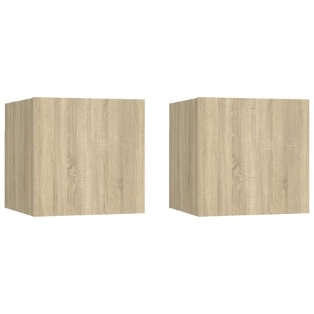 Tables de chevet 2pcs Chêne sonoma 30,5x30x30cm Bois ingénierie 629445629445