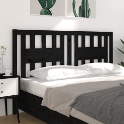 Tête de lit Noir 206x4x100 cm Bois massif de pin 629450629450