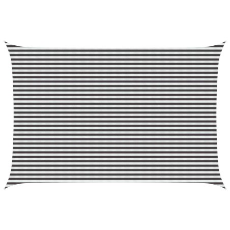 Voile d'ombre Anthracite et blanc 4 x 6 m HDPE 629454629454