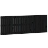Tête de lit murale Noir 166x3x60 cm Bois massif de pin 629455629455