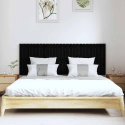 Tête de lit murale Noir 166x3x60 cm Bois massif de pin 629455629455