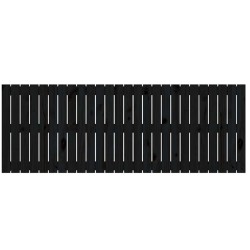 Tête de lit murale Noir 166x3x60 cm Bois massif de pin 629455629455