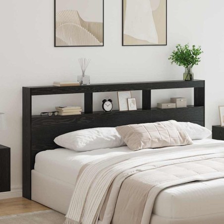 Tête de lit Chêne noir 200 x 17 x 102 cm Bois d'ingénierie 629464629464