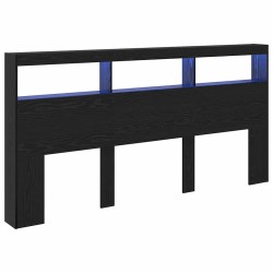 Tête de lit Chêne noir 200 x 17 x 102 cm Bois d'ingénierie 629464629464