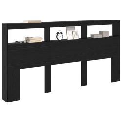 Tête de lit Chêne noir 200 x 17 x 102 cm Bois d'ingénierie 629464629464