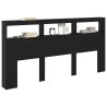 Tête de lit Chêne noir 200 x 17 x 102 cm Bois d'ingénierie 629464629464