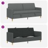 Sofa avec rangement Gris foncé 192 x 78 x 87 cm Polyester 629468629468