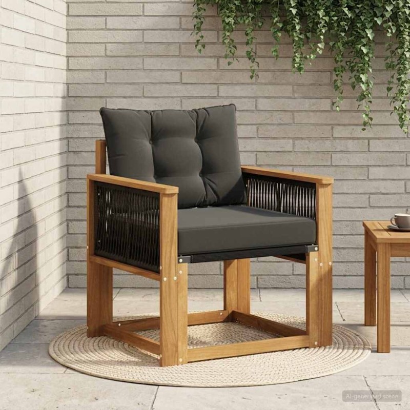 Sofa de milieu extérieur Bois d'Acacia Massif Naturel 629477629477