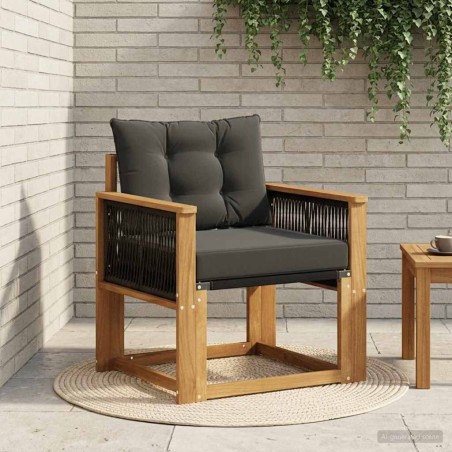 Sofa de milieu extérieur Bois d'Acacia Massif Naturel 629477629477