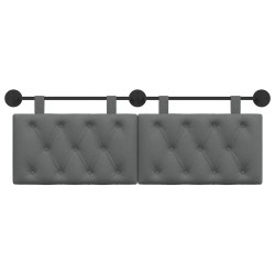 Tête de lit suspendue Gris foncé Tissu 629479629479