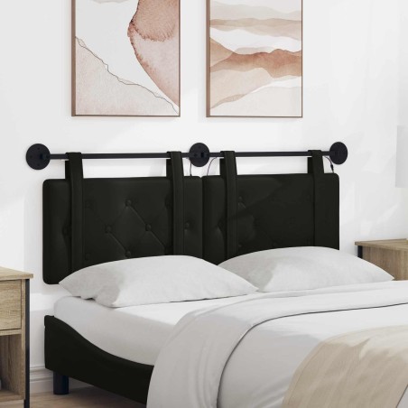 Tête de lit suspendue Avec lumière LED Noir Simili cuir 629485629485
