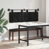 Tête de lit suspendue Avec lumière LED Noir Simili cuir 629485629485