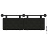 Tête de lit suspendue Avec lumière LED Noir Simili cuir 629485629485