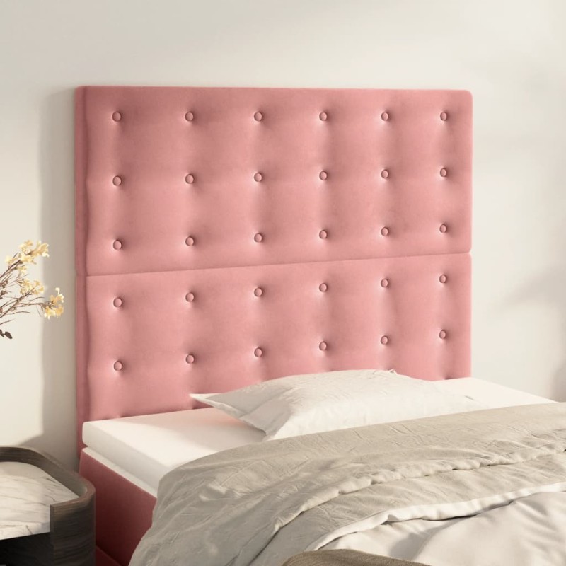 Tête de lit Rose 100x5x118/128 cm Velours 629487629487