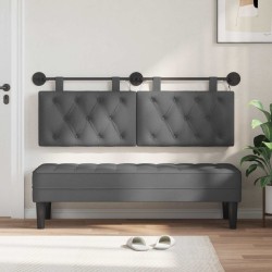 Tête de lit suspendue Avec lumière LED Gris foncé Tissu 629488629488