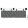 Tête de lit suspendue Avec lumière LED Gris foncé Tissu 629488629488