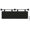 Tête de lit suspendue Avec lumière LED Noir Simili cuir 629489629489