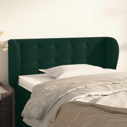 Tête de lit avec oreilles Vert foncé 93x23x78/88 cm Velours 629490629490