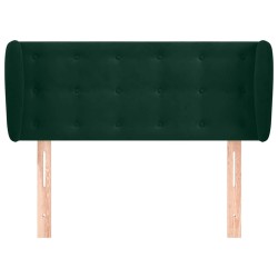 Tête de lit avec oreilles Vert foncé 93x23x78/88 cm Velours 629490629490