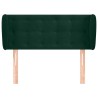 Tête de lit avec oreilles Vert foncé 93x23x78/88 cm Velours 629490629490